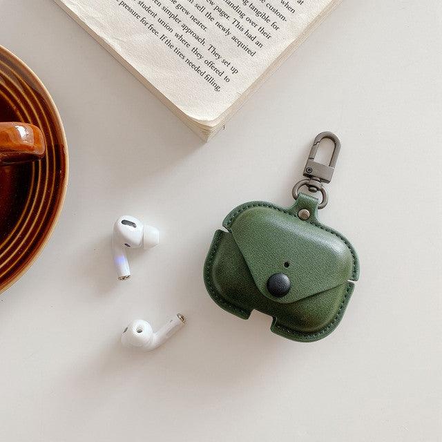 PRO BUTTON LEATHER AIRPODS PRO CASE COVER - Hanging Owl  India