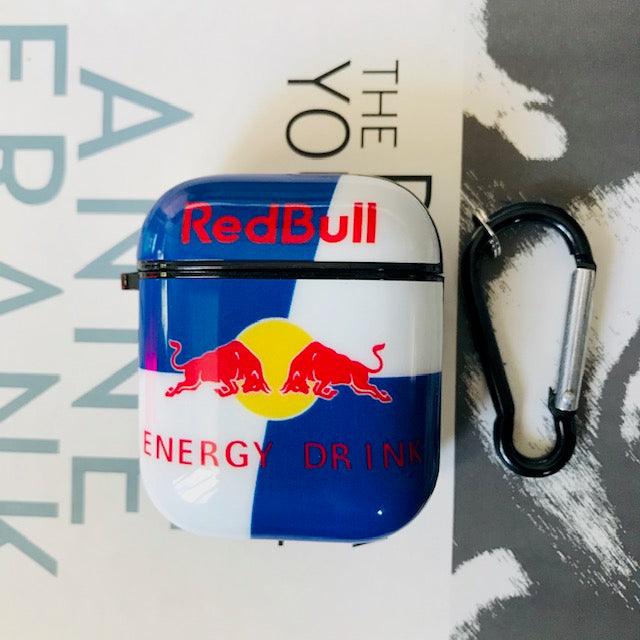 RED BULL GLOSSY SILICONE AIRPODS CASE COVER FOR 1&2 - Hanging Owl  India