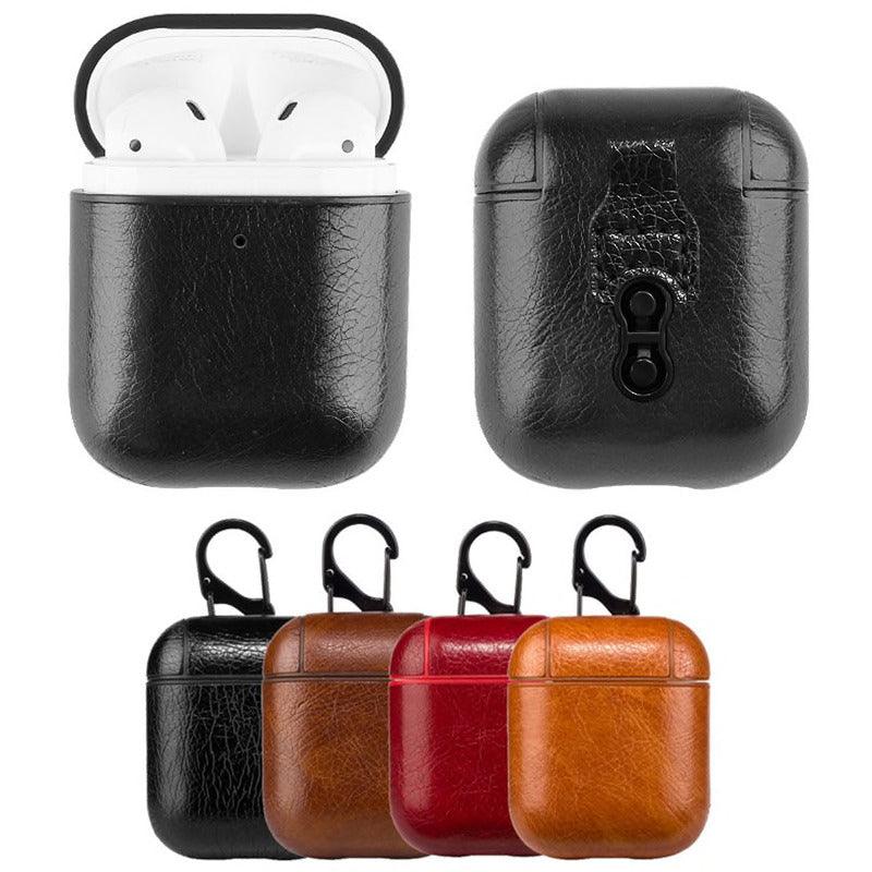 RETRO PLAIN LEATHER AIRPODS CASES 1&2 - Hanging Owl  India
