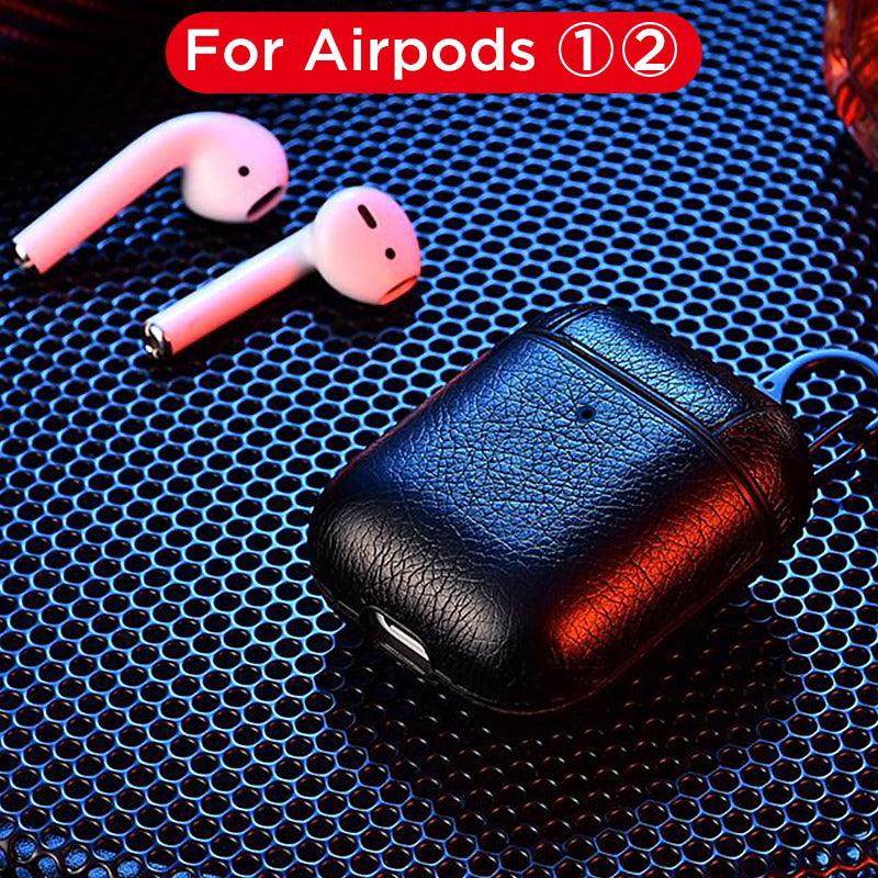 RETRO PLAIN LEATHER AIRPODS CASES 1&2 - Hanging Owl  India