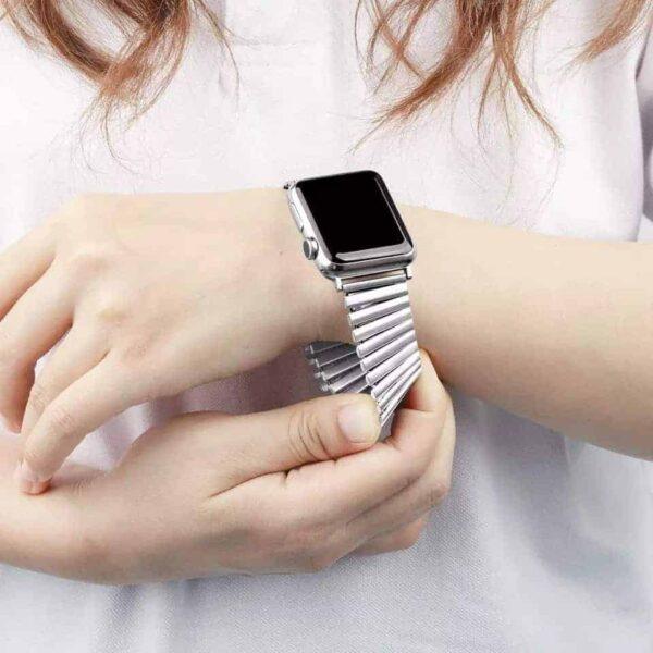 Stretchable Stainless Steel Solo Loop Band For Apple Watch 42-44-45-49 mm - Hanging Owl 