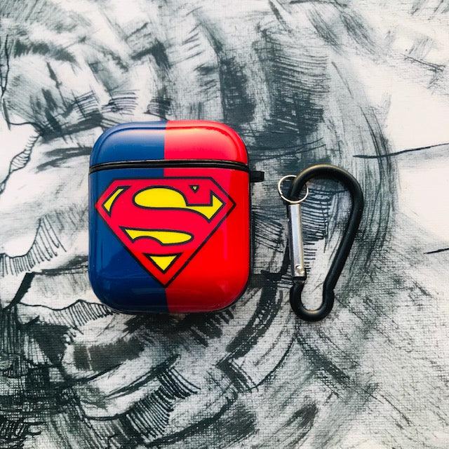 SUPERMAN GLOSSY SILICONE AIRPODS CASE COVER FOR 1-2 - Hanging Owl  India