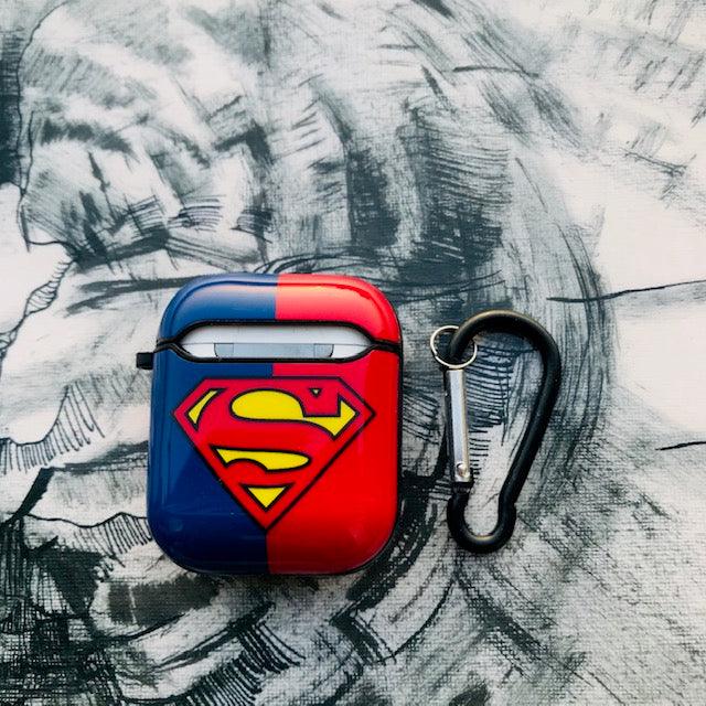 SUPERMAN GLOSSY SILICONE AIRPODS CASE COVER FOR 1-2 - Hanging Owl  India