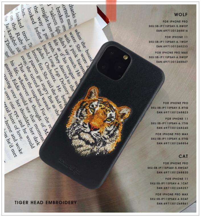 Tiger & Wolf Santa Barbara Leather Series iPhone Cover For 11-12 Series - Hanging Owl  India