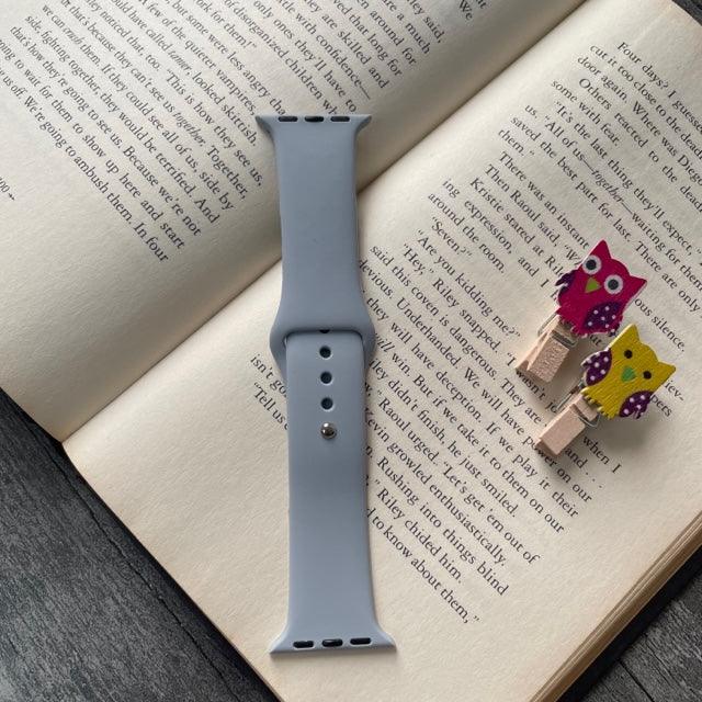 Tint And Shades Of Grey Liquid Silicone Apple Watch Band for 38-40 mm - Hanging Owl  India