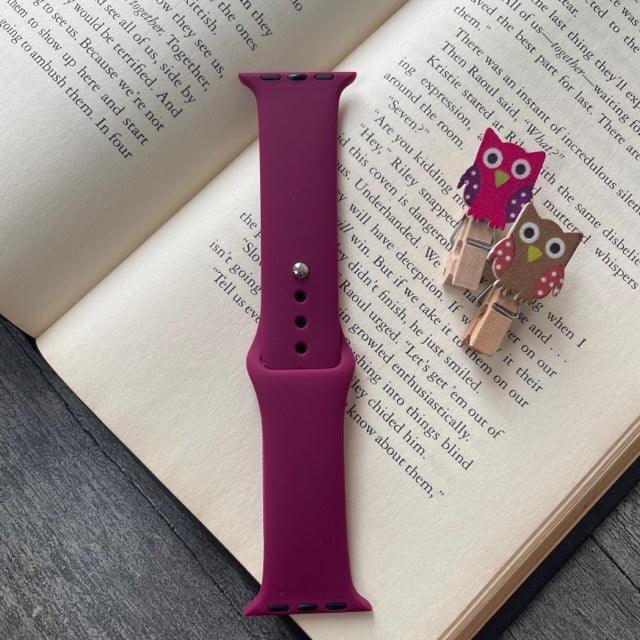 Tint And Shades Of Pink Liquid Silicone Apple Watch Band for 38-40 mm - Hanging Owl  India