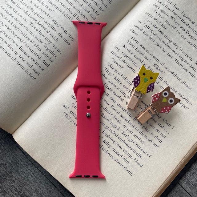 Tint And Shades Of Red Liquid Silicone Apple Watch Band for 38-40 mm - Hanging Owl  India