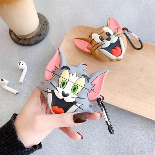 TOM AND JERRY SILICONE AIRPODS CASE FOR 1 & 2 - Hanging Owl  India