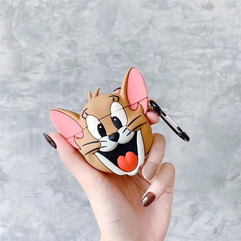TOM AND JERRY SILICONE AIRPODS CASE FOR 1 & 2 - Hanging Owl  India