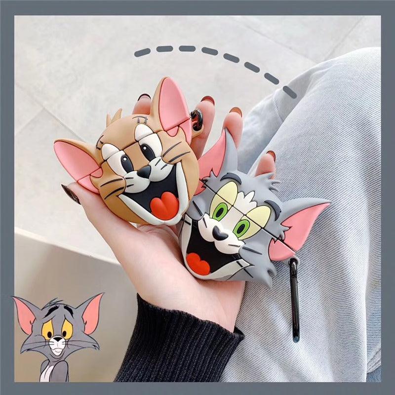 TOM AND JERRY SILICONE AIRPODS CASE FOR 1 & 2 - Hanging Owl  India