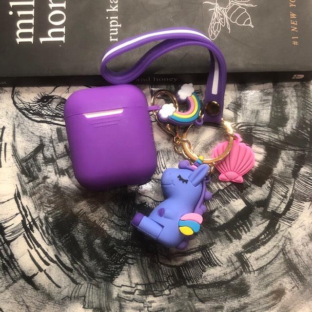 UNICORN  kEYCHAIN  SILICONE AIRPODS CASES FOR 1-2 - Hanging Owl  India
